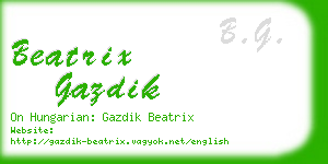 beatrix gazdik business card